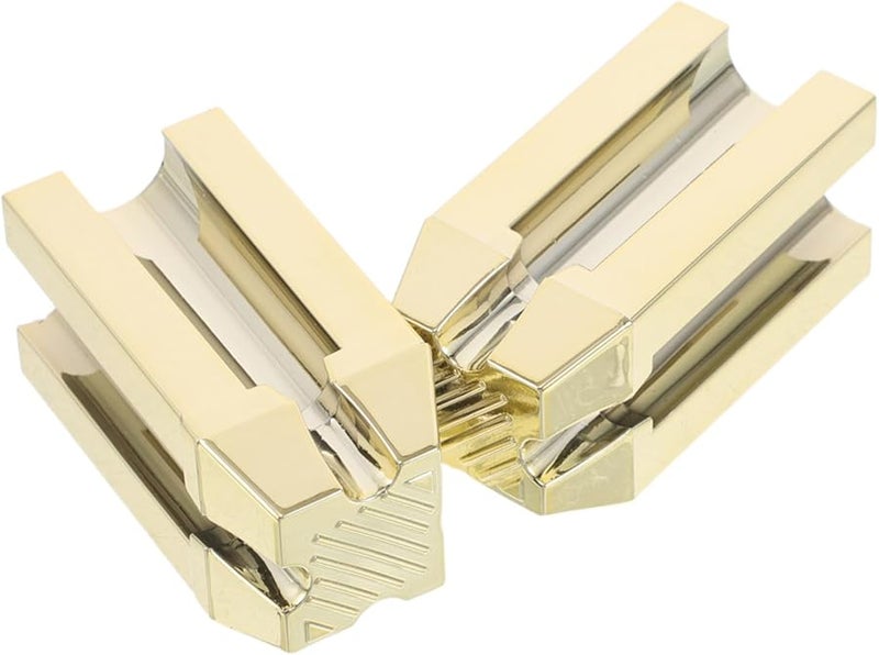 Gold Eyebrow Pencil Sharpener 2 Pack with Flat Tip Tool for Precise Shaping Rust Resistant - Image 1